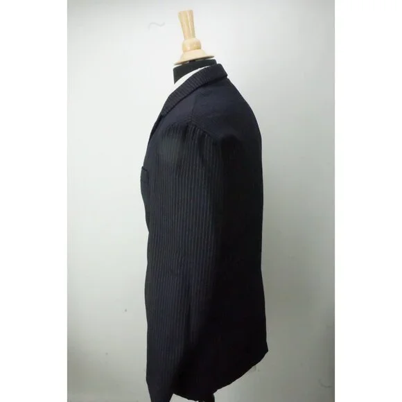 Aspesi Navy Pinstriped Thermore Insulated Sport Coat Jacket Sz M BRAND NEW